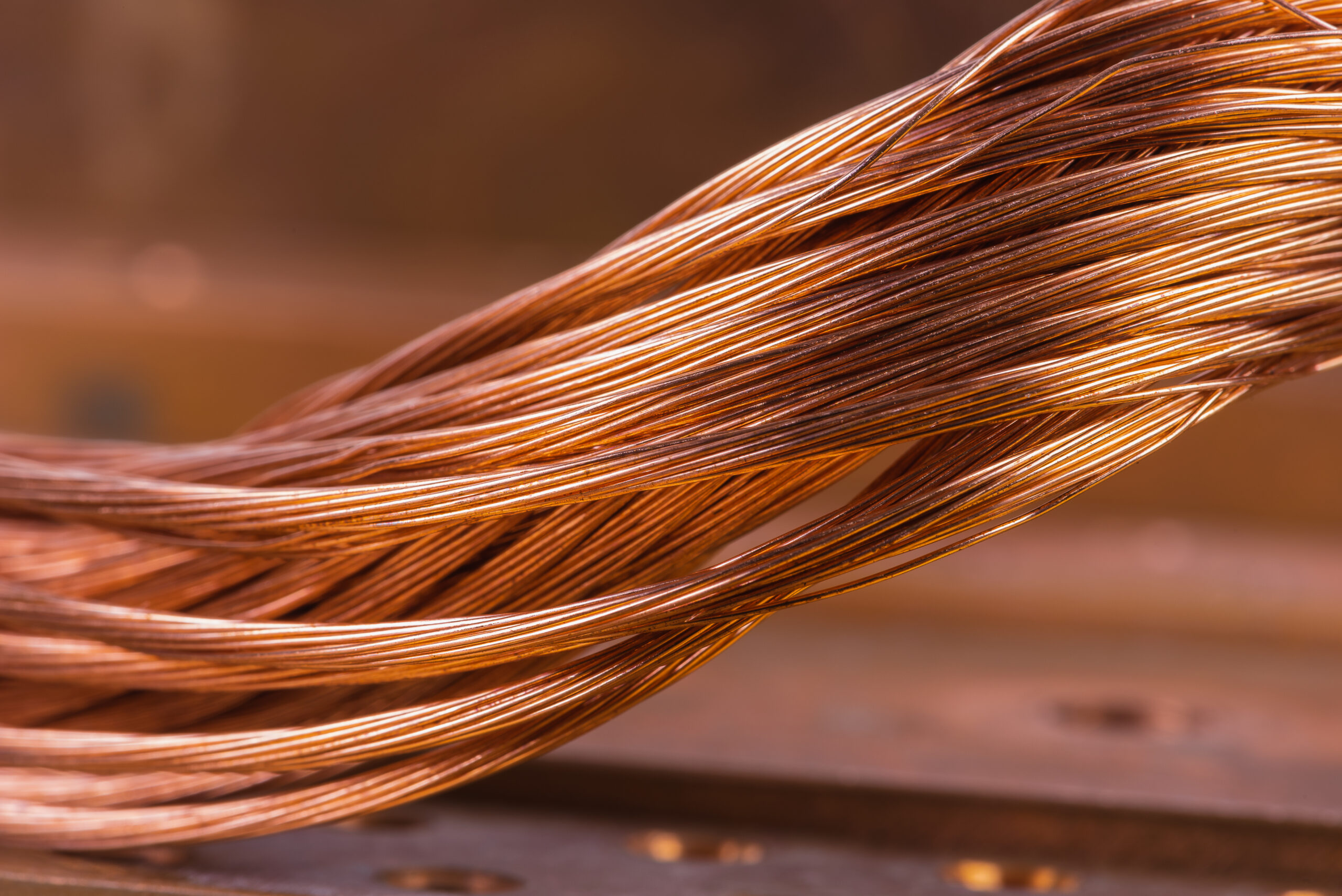 Copper Wire close up look
